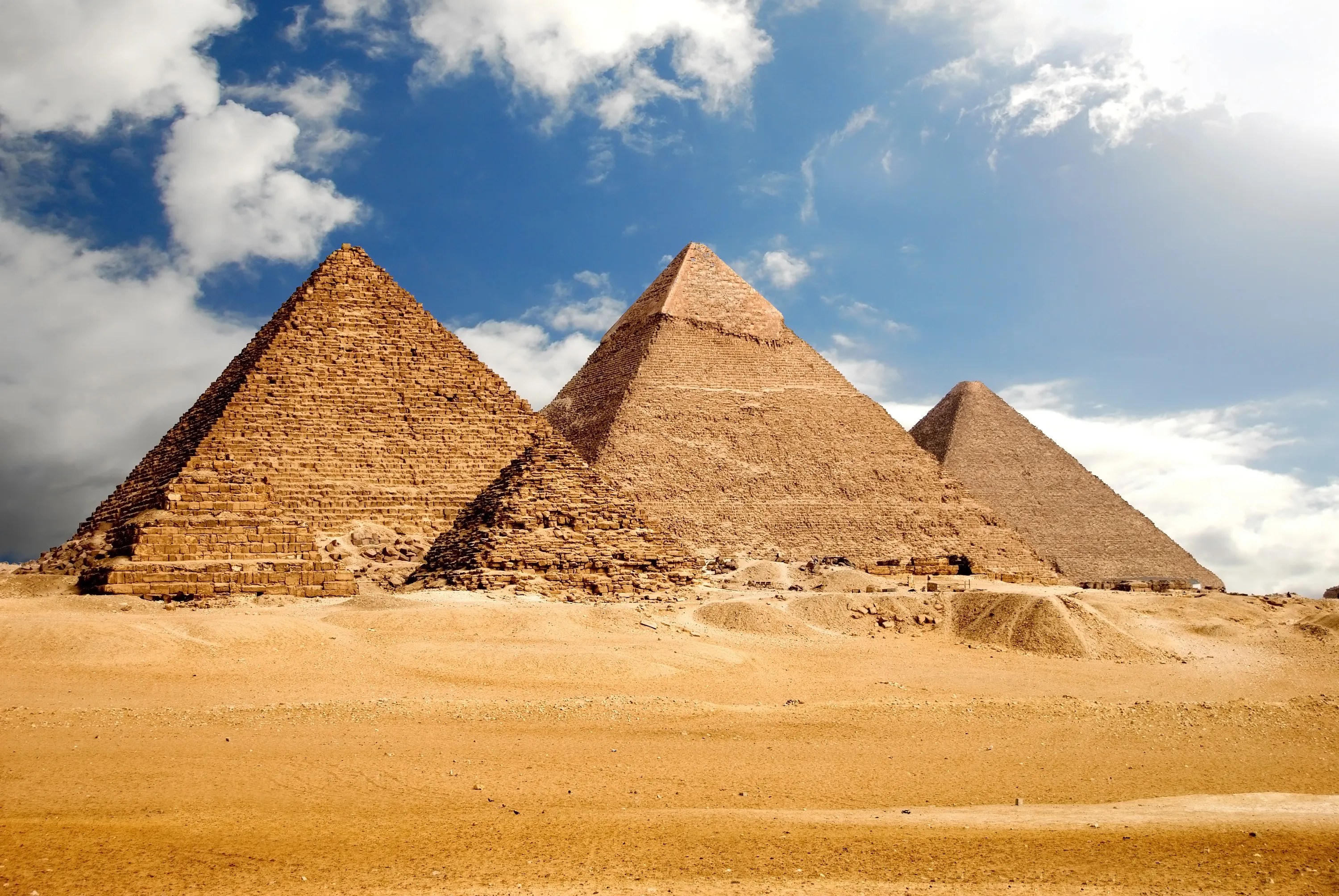 Three great pyramids at Giza