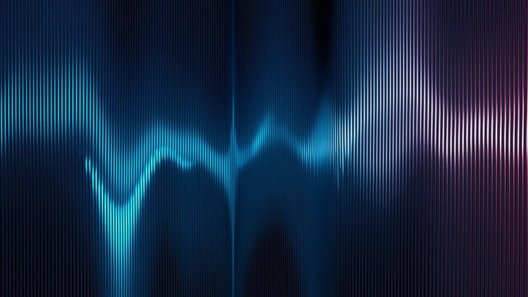 Mosaic colorful sound wave representing text-to-speech technology