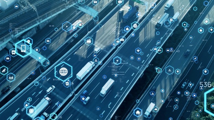 Intelligent transport data being shared between vehicles and devices