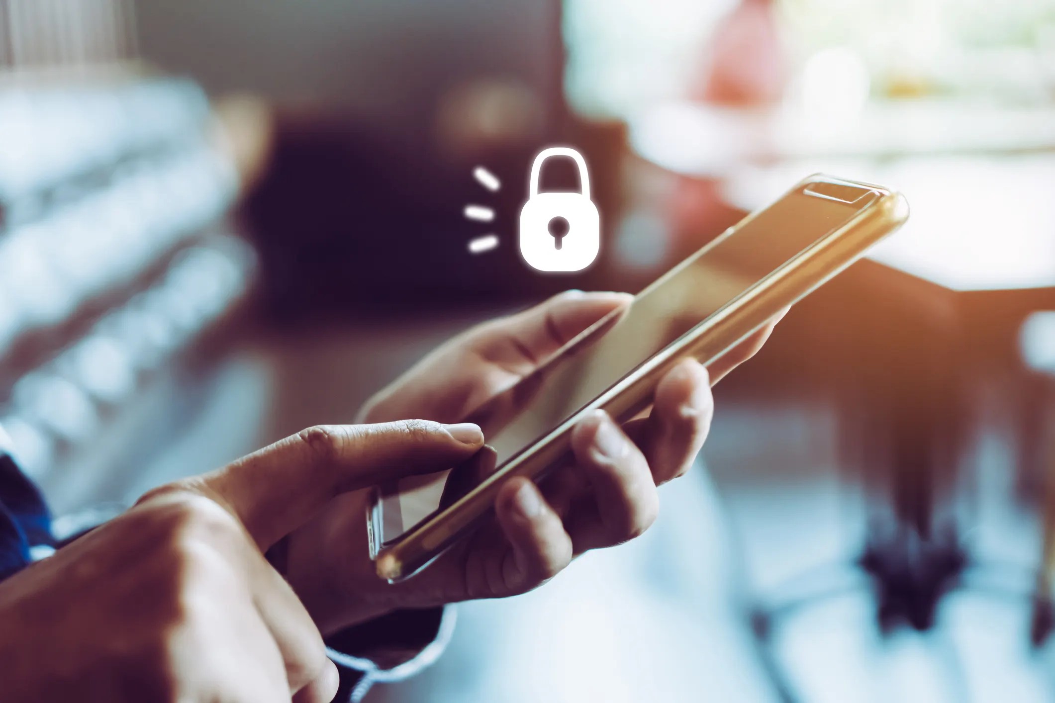 Smartphone with lock concept representing resistance to cybercrime