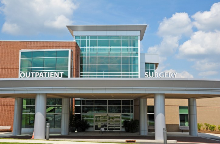 Health care facility on sunny day that has occupancy classified to NFPA 101