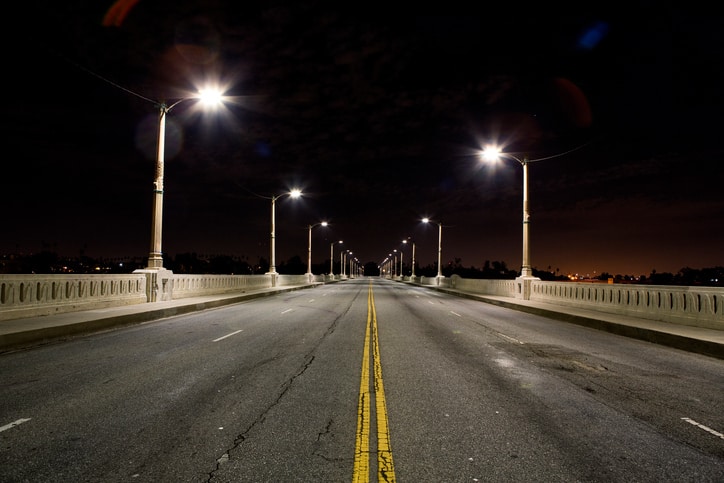 Street lit with lighting that is specified in IES G-1-16
