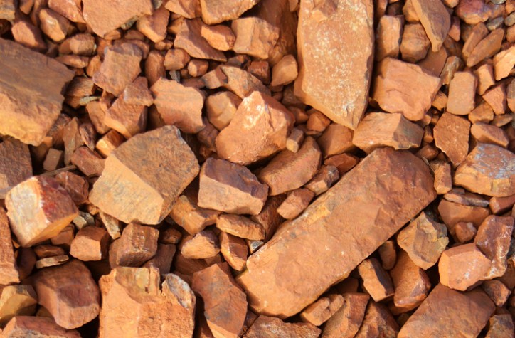 Loose stony iron ore prepared for the ISO 4688 flame atomic absorption spectrometric method to determine aluminum content.