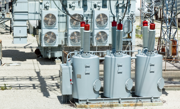Gray electrical power equipment system tested to ANSI/NETA ATS-2017