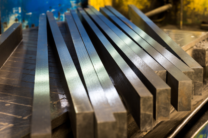 Traditional shiny steel bars that have been tested by ASTM A370-20.