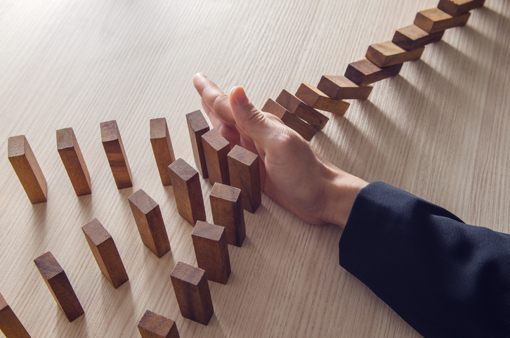 Stopping dominoes from falling in an act of ISO 31000:2018 risk management
