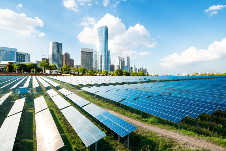 Field of solar panels that is managed by follow ISO 50001 2018