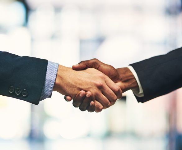 Two men shaking hands