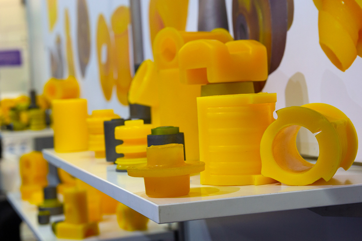 Chunky yellow plastics tested to ISO 1183-1:2019 for density
