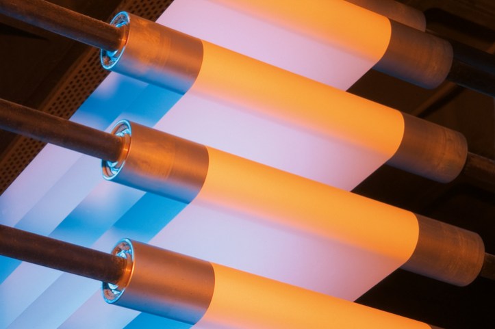 Pulp mill rolls prepared for some TAPPI T 437 estimation of dirt in paper.