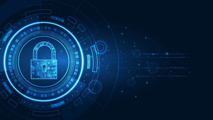 A blue lock pixelated graphic representing ISO/IEC 27701:2025.