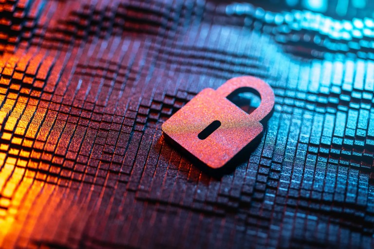 Red lock concept on technology blocks to show California Consumer Privacy Act (CCPA)