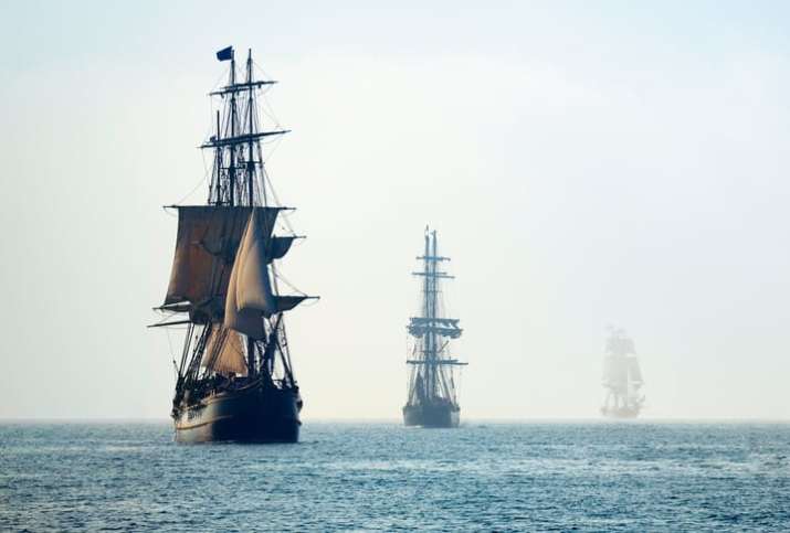 Old pirate ships traversing the sea, carrying rats with them throughout the globe.