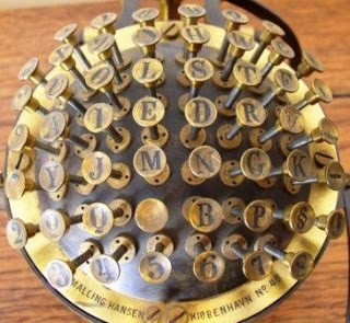 Rasmus Malling-Hansen's Writing Ball was one of the first keyboards and helped the standardization of keyboard layouts.