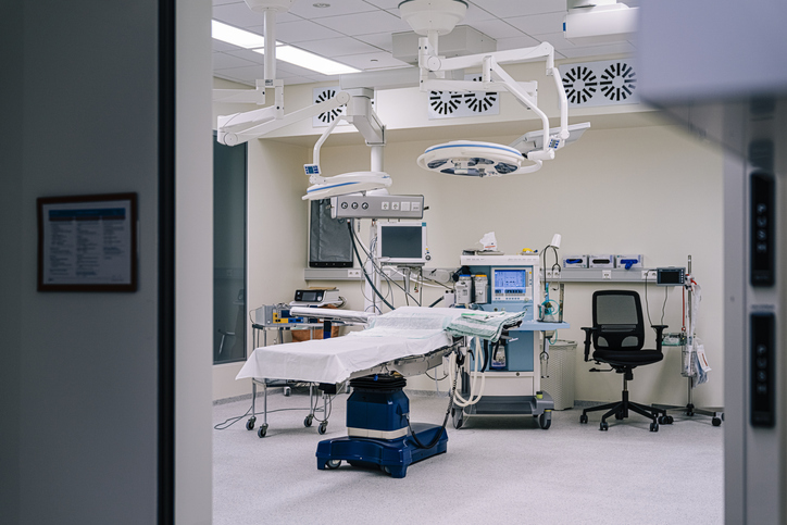 Emergency room with carefully placed medical devices accredited to the FDA ASCA Pilot Program.