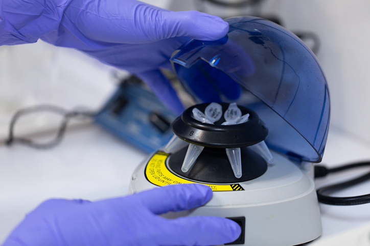 Preparing machine for PCR for authentication of human cell lines with ANSI/ATCC ASN-002-2021 short tandem repeat profiling.