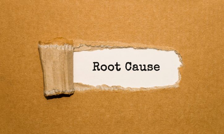 A root cause behind torn brown paper uncovered through RCA analysis to remove nonconformities for accreditation.