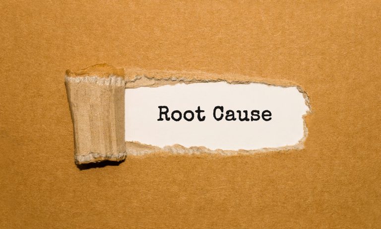 A root cause behind torn brown paper uncovered through RCA analysis to remove nonconformities for accreditation.