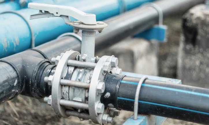 An outside blue butterfly valve made to the MSS SP-67-2022 standard.
