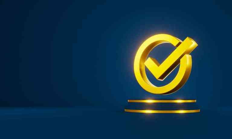 Gold check mark signifying certification to and ISO 37301 compliance management system.