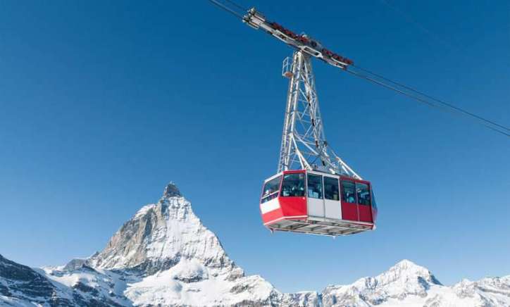 An aerial tramway that follows ANSI B77.1-2022 for gondola and chairlift requirements.