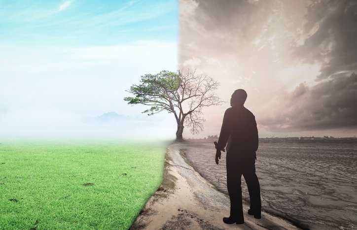 Man Assessing Adverse Impacts of Climate Change of an Earth not Adhering to ISO Guide 84:2020