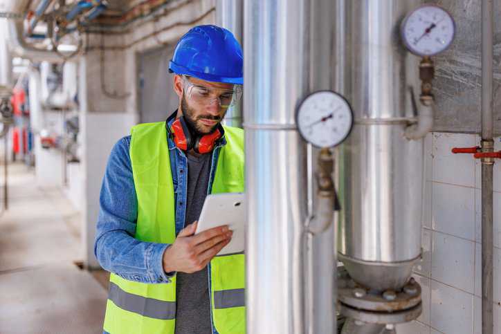 Engineering checking safety of pressure gauges to ensure they adhere to ASME B40.100-2022.