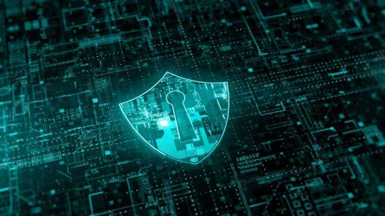 Security lock graphic representing the new ISO/IEC 27001:2022 changes.