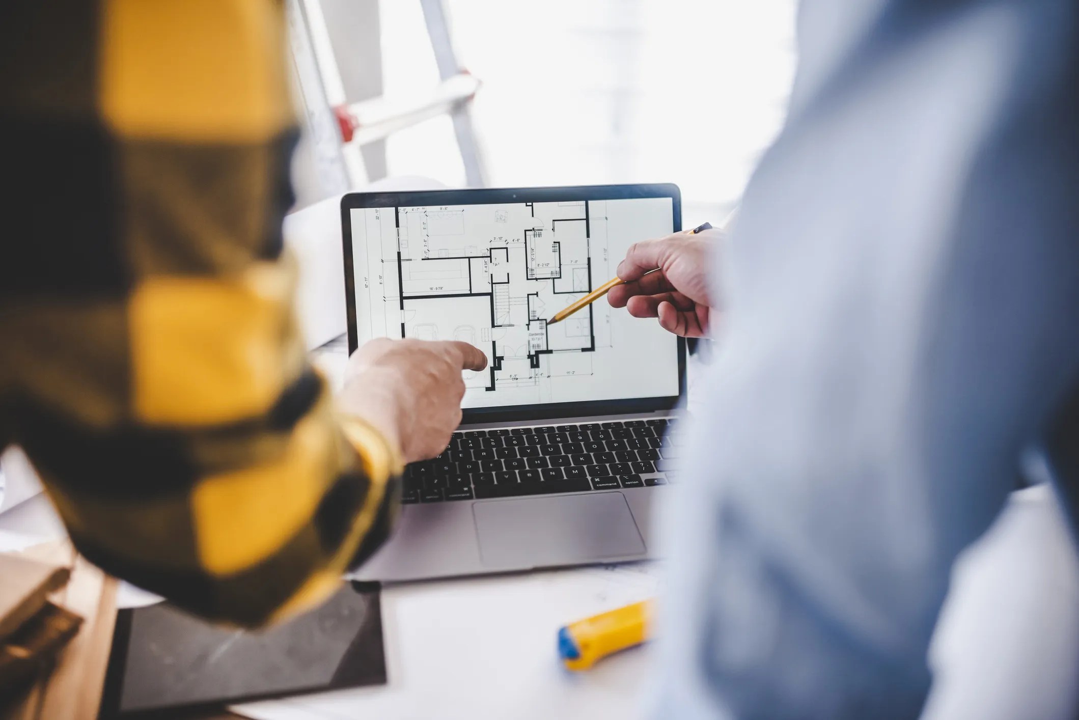 Architect using computer aided design (CAD) program that adheres to ASME Y14.5-2018 and ASME Y14.1-2020.