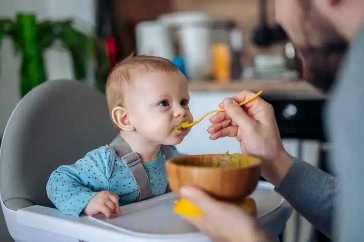 Baby eating high outlet chair