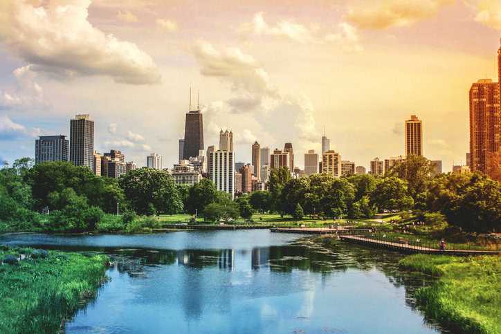 Many buildings in the Chicago skyline following the 2024 International Building Code (IBC).