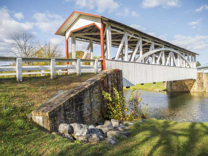 Halls Mill Covered Bridge, Hopewell Township, Somerset County, Pennsylvania