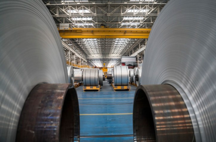 Metal rolls that have been tested to ASTM E18-25 Rockwell hardness test methods.