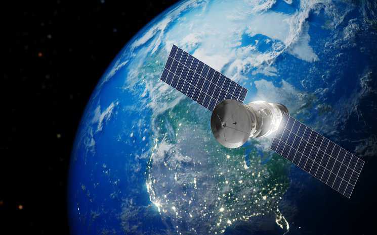 Satellite in Space station orbiting Earth, adhering to AIAA S-122-2007.