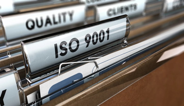 Quality management system files for a business that adhere to the global standard for quality management: ISO 9001.