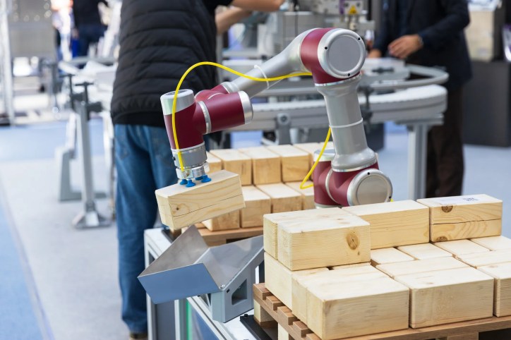Collaborative technology (i.e., robot arm) adhering to ANSI/A3 R15.06 2025. which is harmonized with ISO 10218 1:2025 and ISO 10218 2:2025, robot safety guidelines.