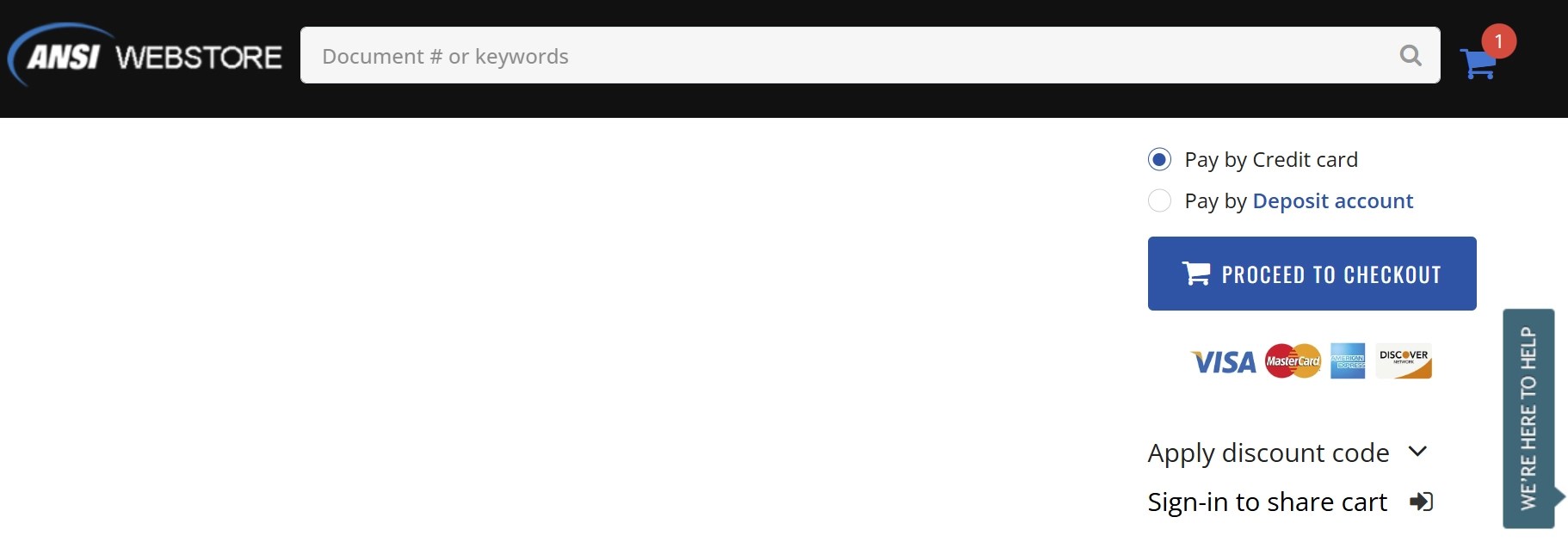 Webstore discount screenshot