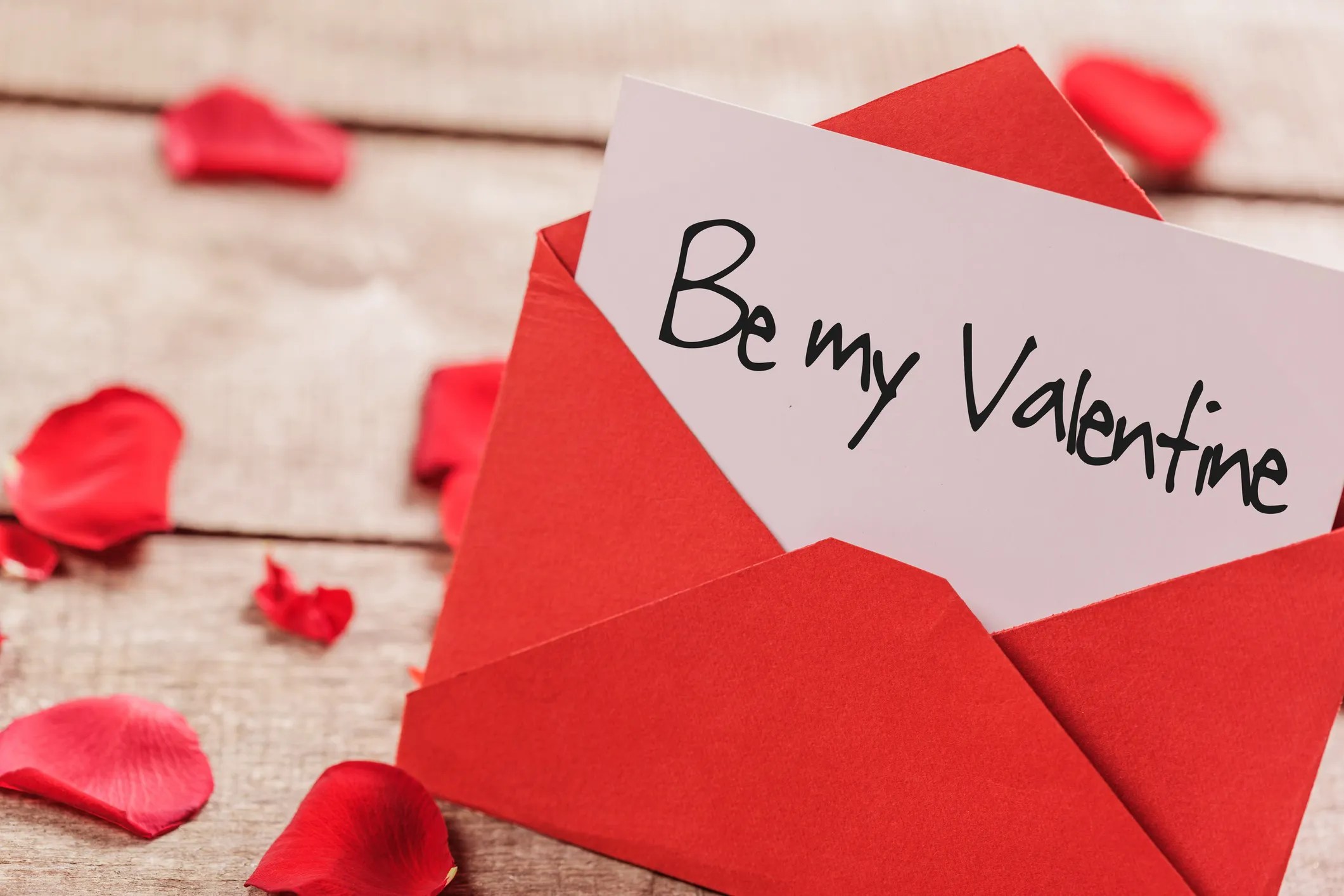 Valentine's Day card with 'Be My Valentine' message, symbolizing love and affection, perfect for expressing romantic sentiments on Valentine's Day.