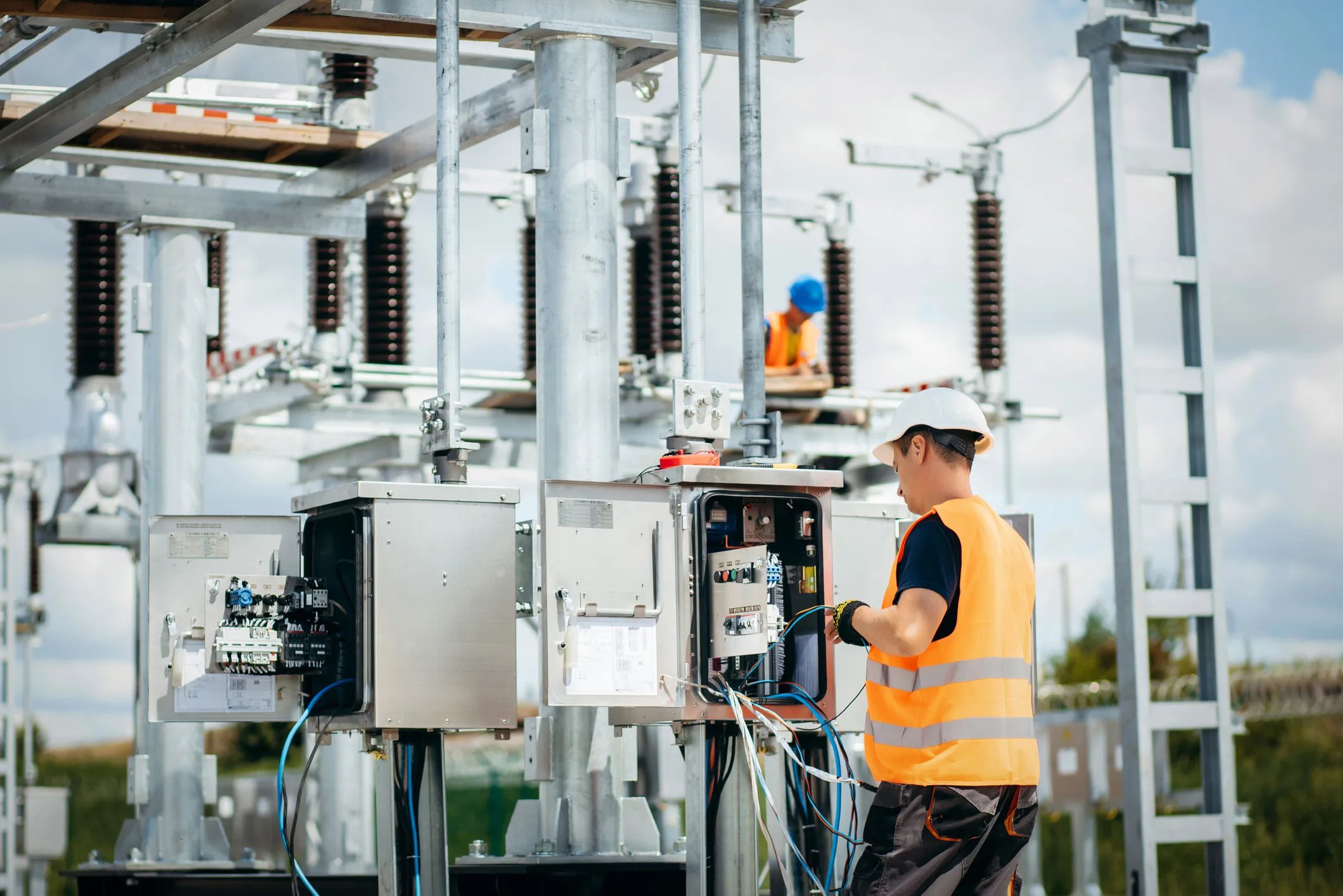 Installation of modern electrical station adhering to ANSI C12.22-2026 guidelines for interfacing to data communication networks.