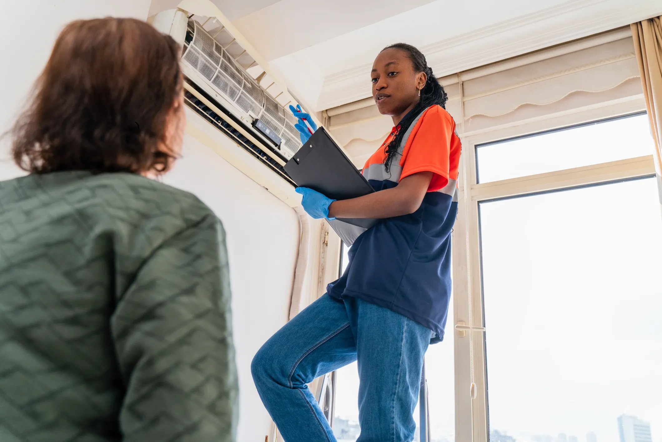 Residential HVAC system being inspected and tested in accordance with ANSI/RESNET/ICC/ACCA 310-2025 for installation quality, airflow, duct leakage, and performance.